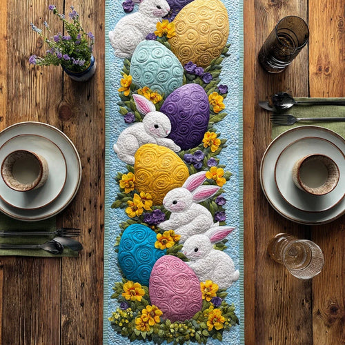 Springtime Bunny Quilted Table Runner
