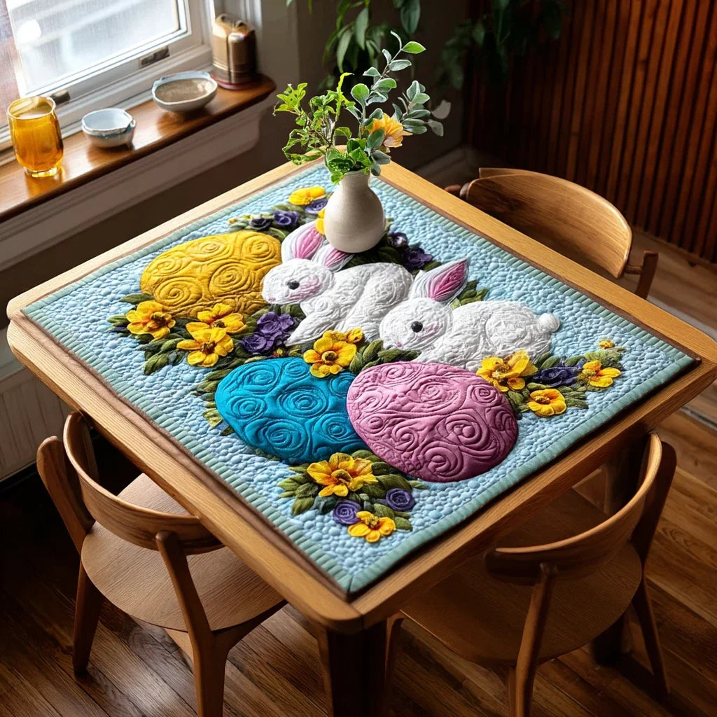 Springtime Bunny Quilted Table Topper