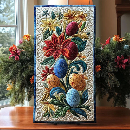 Springtime Eggstravaganza Quilted Table Runner