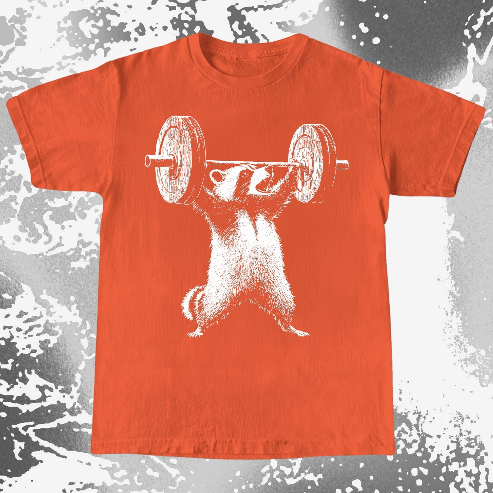 Raccoon Lifting Weights Funny Gym Shirt, funny meme tee gift (view 5)