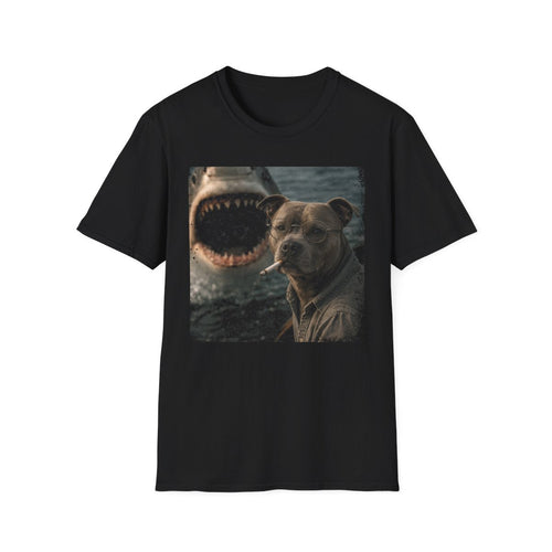 Staffordshire Bull Terrier and Shark Tee
