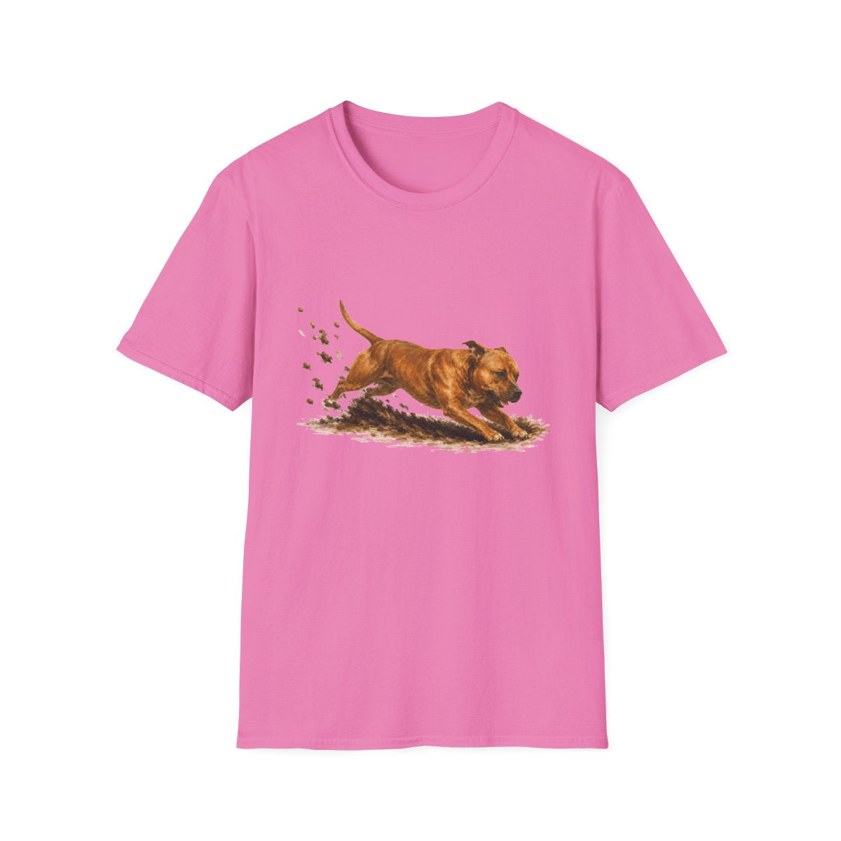 Staffordshire Bull Terrier Excavating Mode On Tee