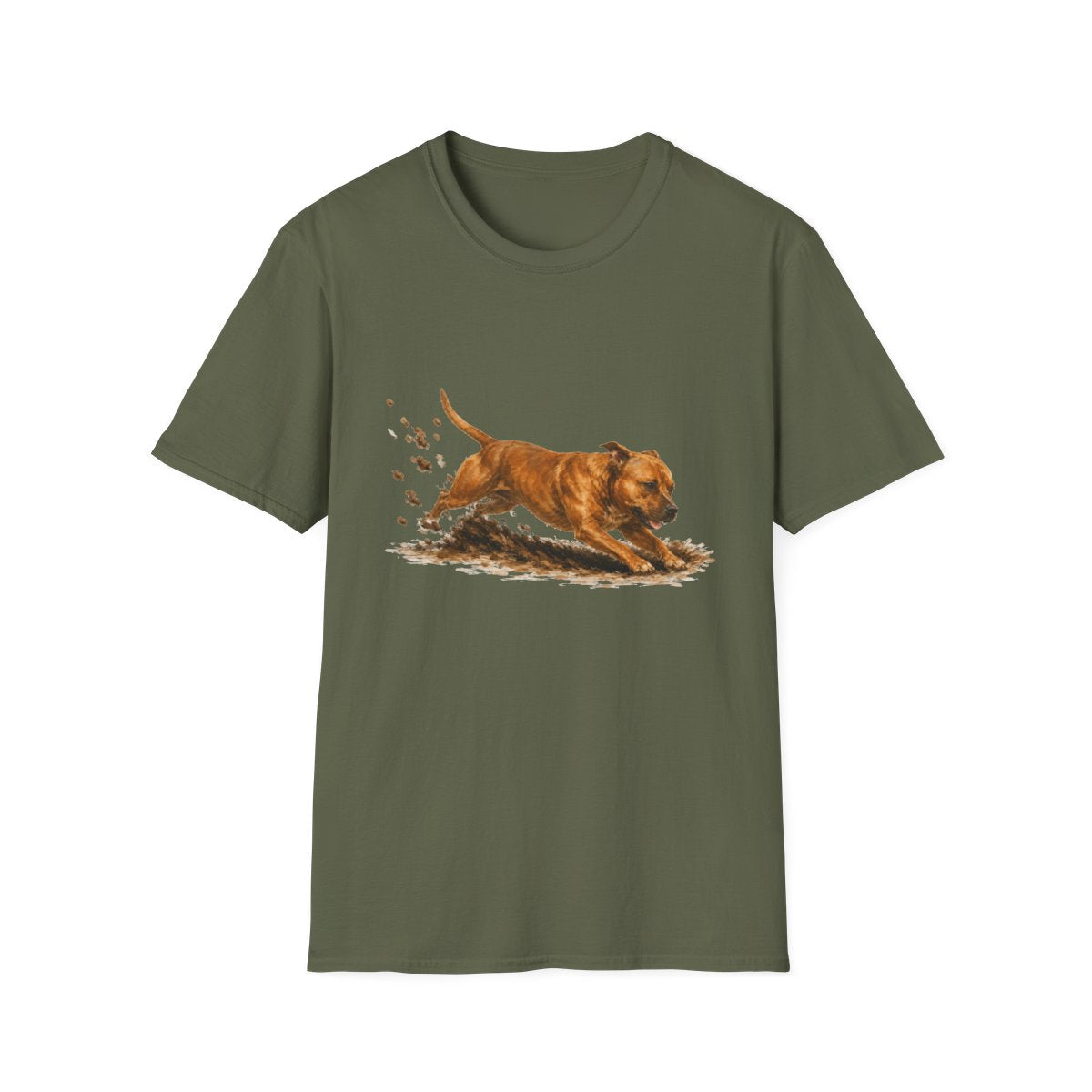 Staffordshire Bull Terrier Excavating Mode On Tee