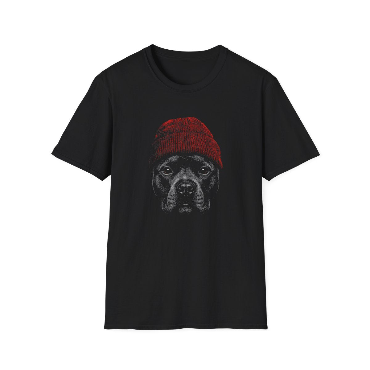 Staffordshire Bull Terrier In Beanie Tee