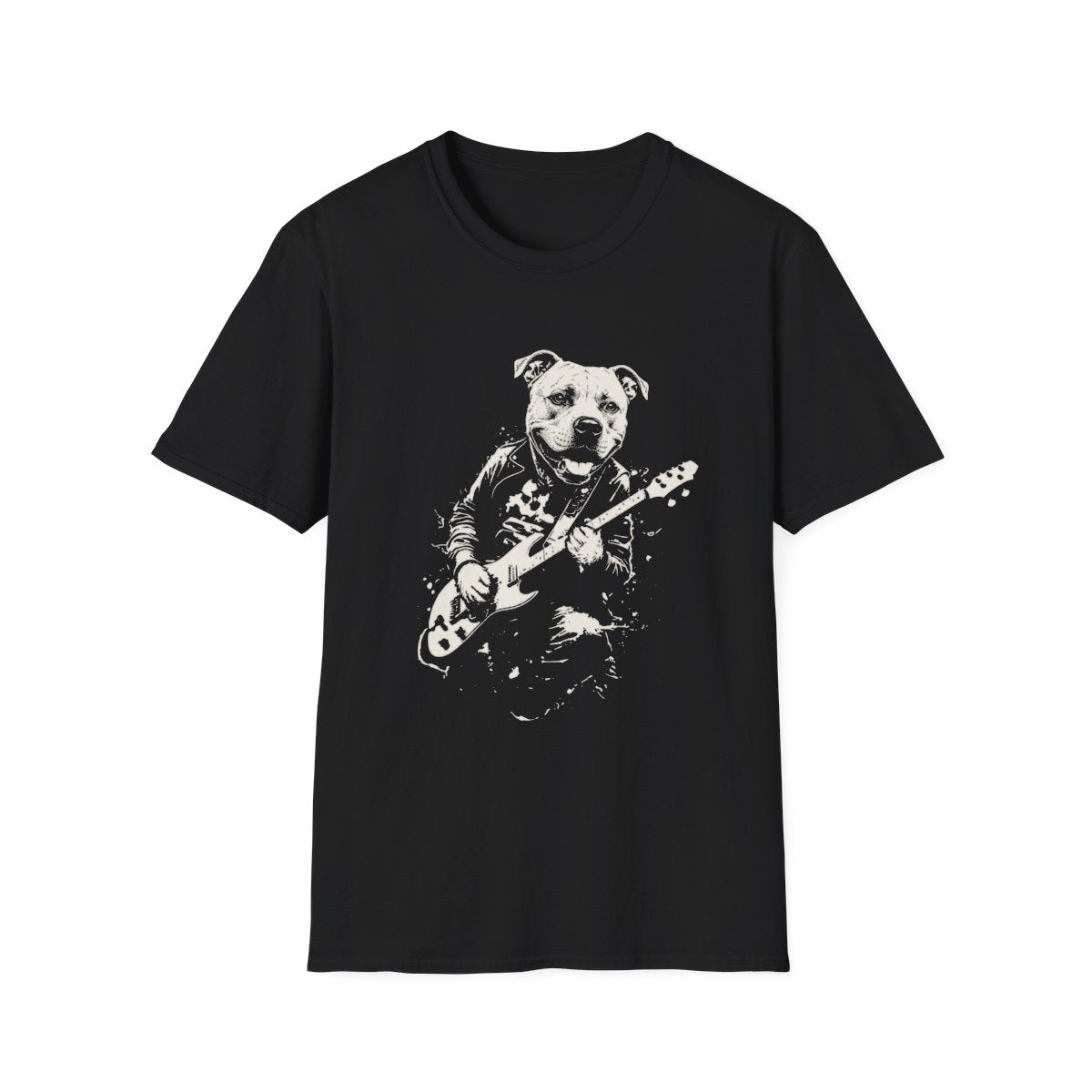 Staffordshire Bull Terrier Rocking Guitar Tee