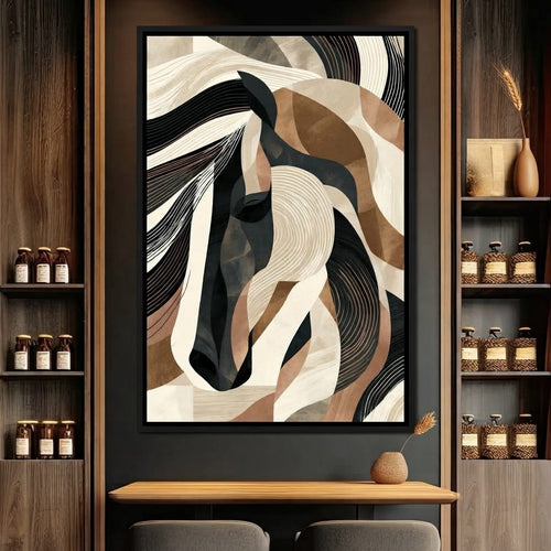 Stallion Earth and Shadow Canvas Wall Art