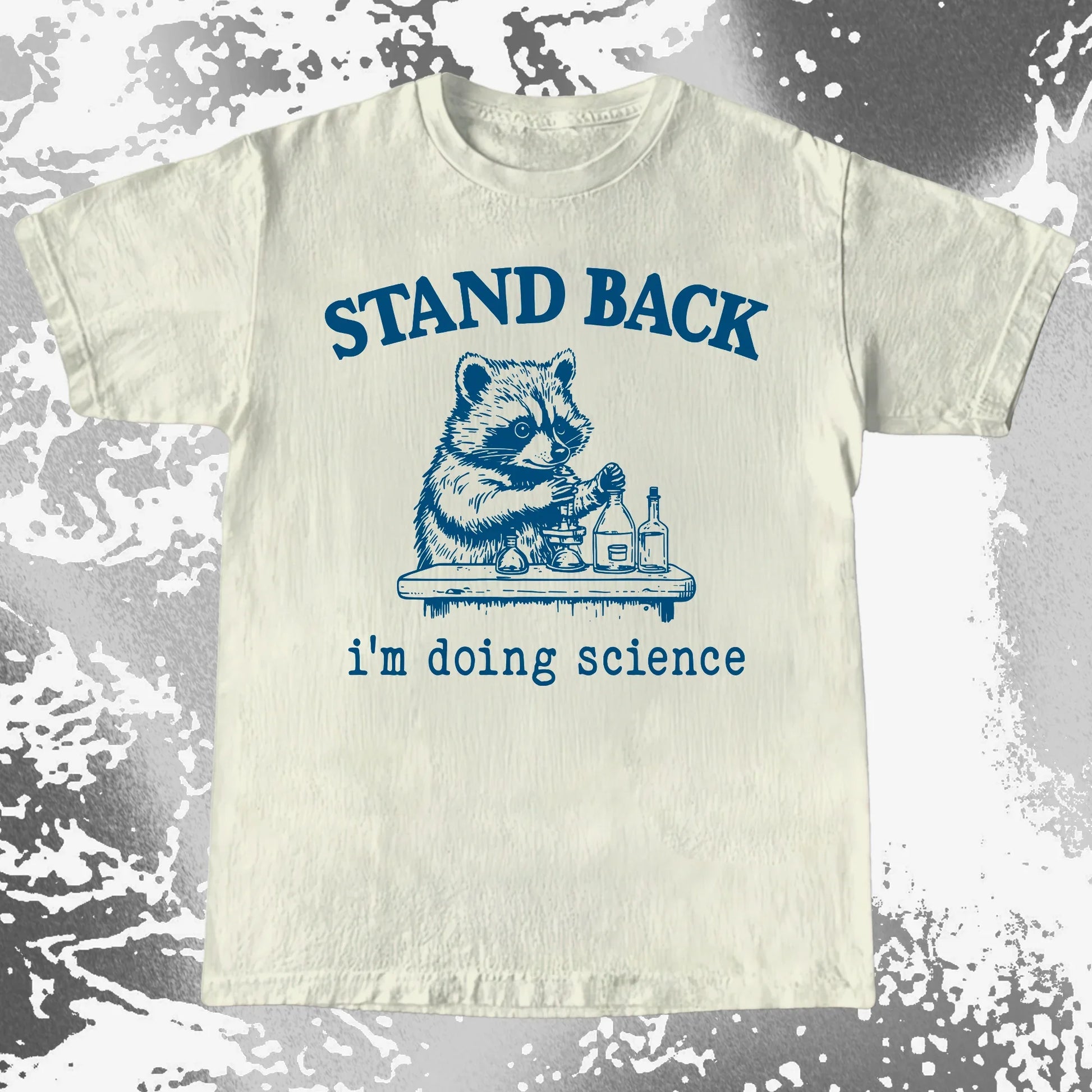 Stand Back I'm Doing Science Raccoon Shirt, funny meme tee gift (view 6)