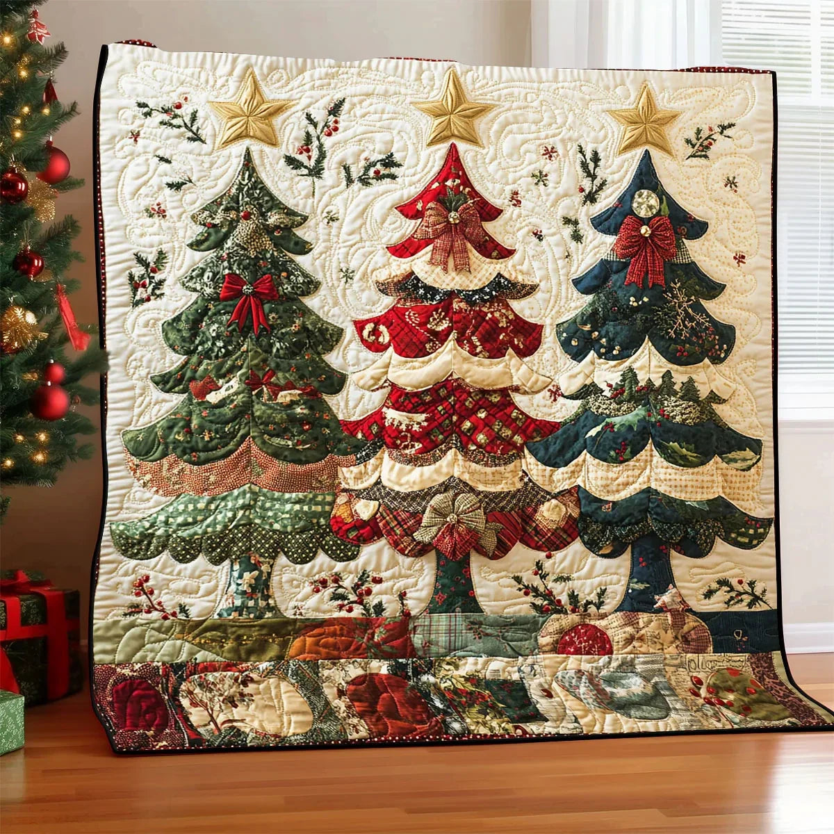 Star Christmas Quilt Blanket