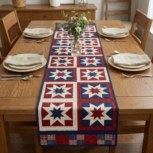 Starfield Blocks Quilted Table Runner