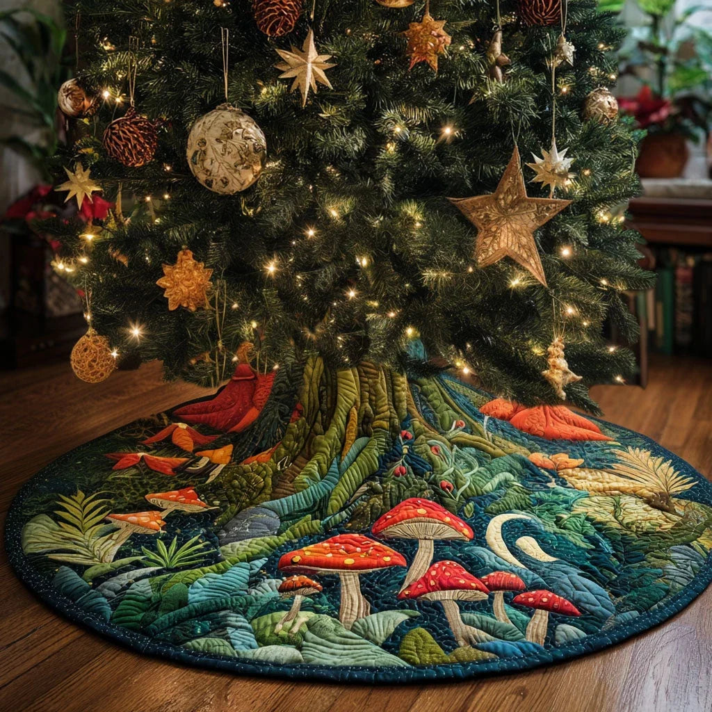 Starfield Woods Christmas Quilted Tree Skirt
