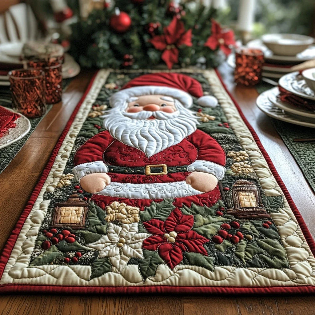 Starlit Santa Quilted Table Runner