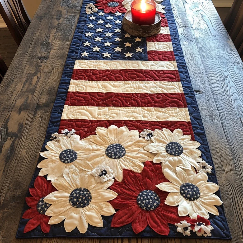 Starred Beauty Quilted Table Runner