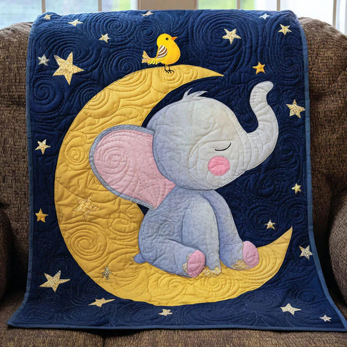 Starry Elephant Quilt Blanket - Quilted Blanket by Wild and Way