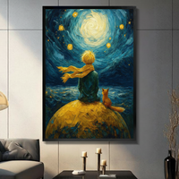 Little Prince Starry Night Van Gogh Canvas Art