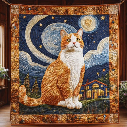 Starry Night Sky Quilt Blanket