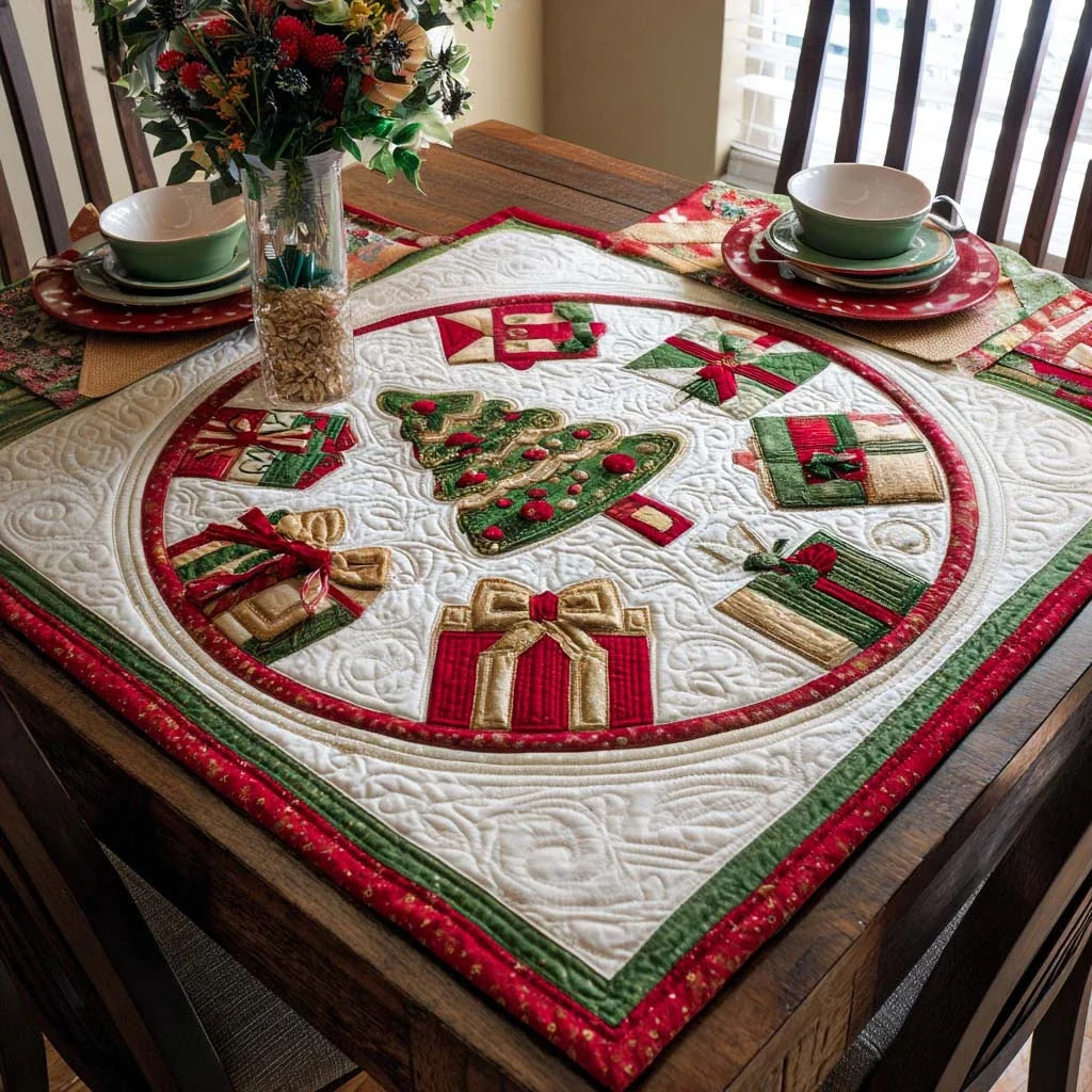 Starry Noel Quilted Table Topper