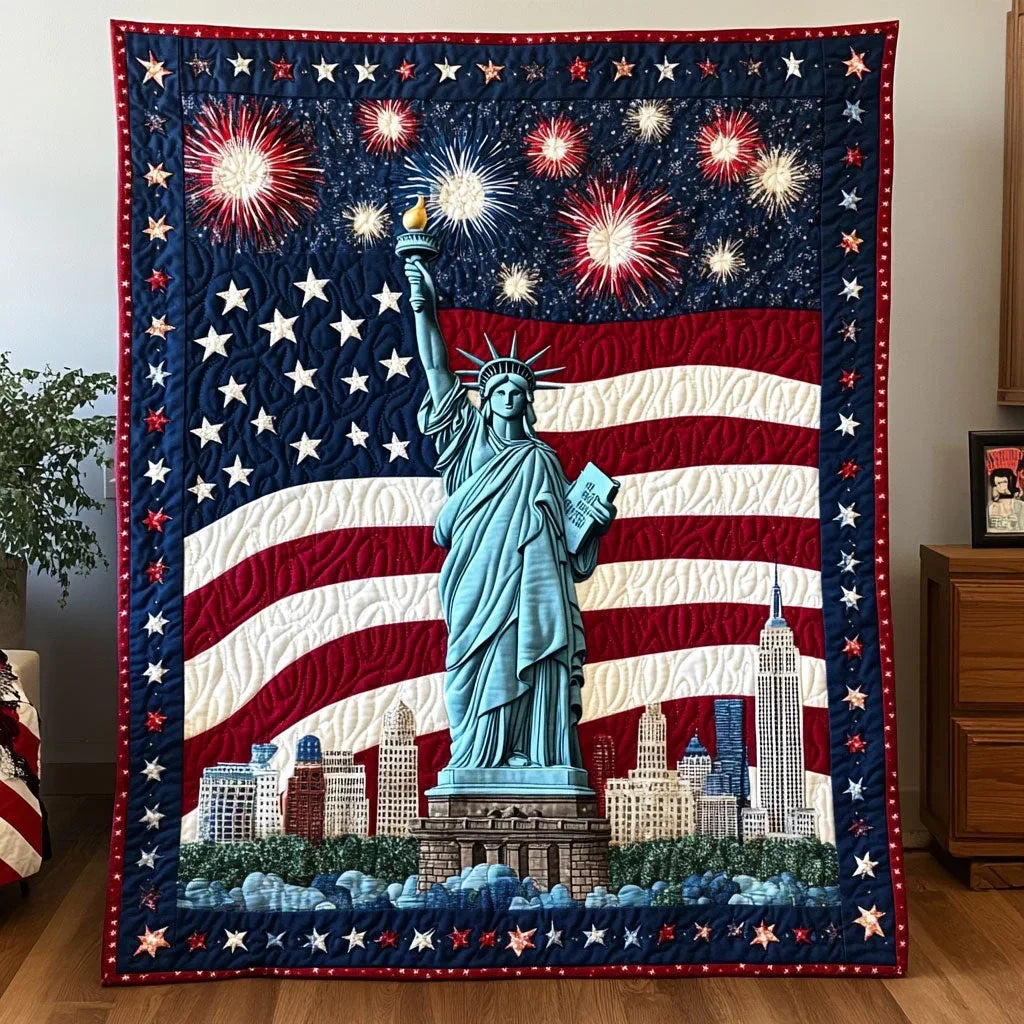 Stars Of Liberty Quilt Blanket