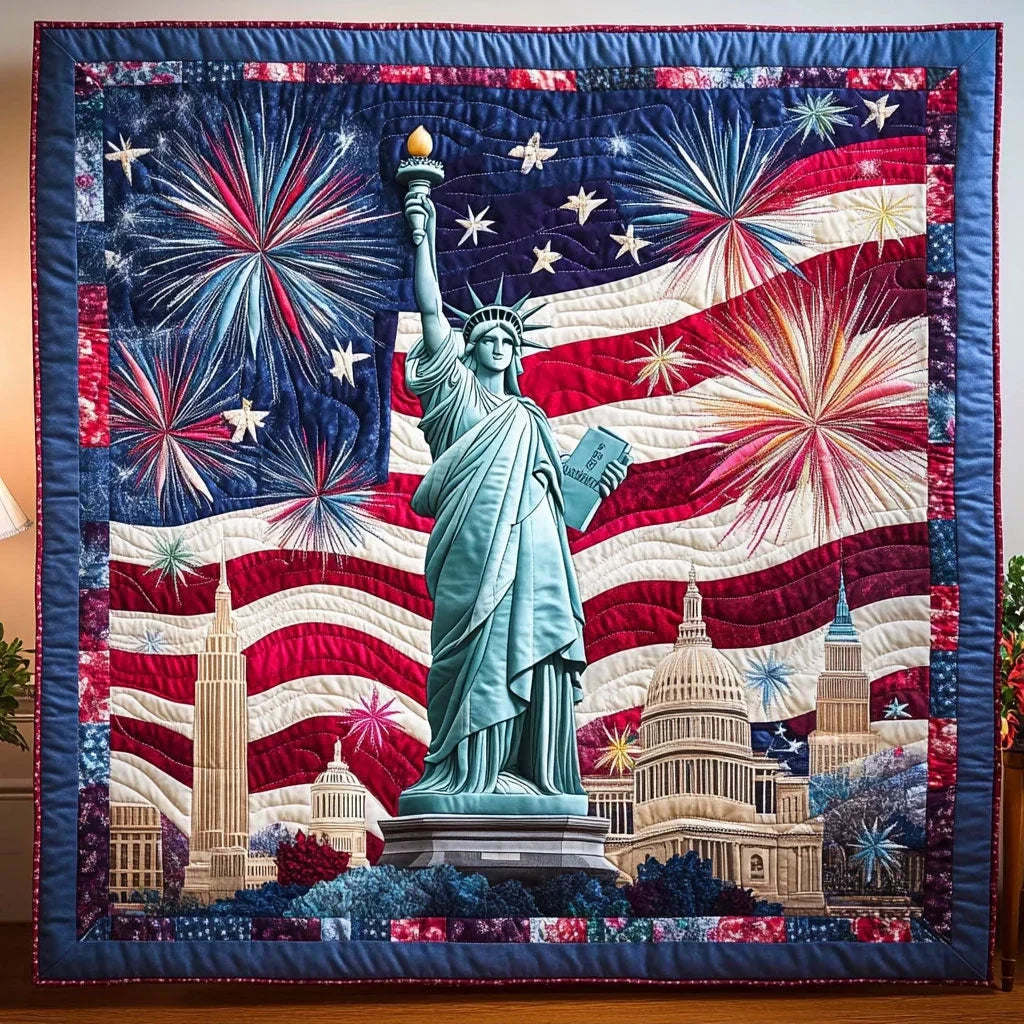 Stars Of Liberty Quilt Blanket
