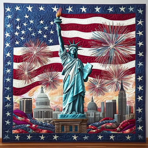 Stars Of Liberty Quilt Blanket