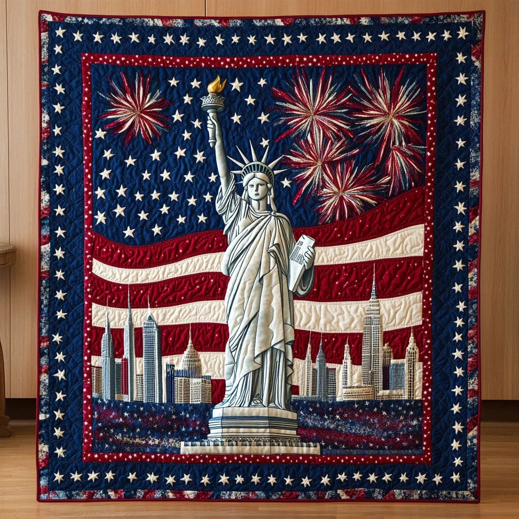Stars Of Liberty Quilt Blanket