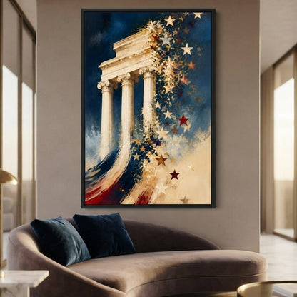 Stellar Pillars Of Democracy Canvas Wall Art