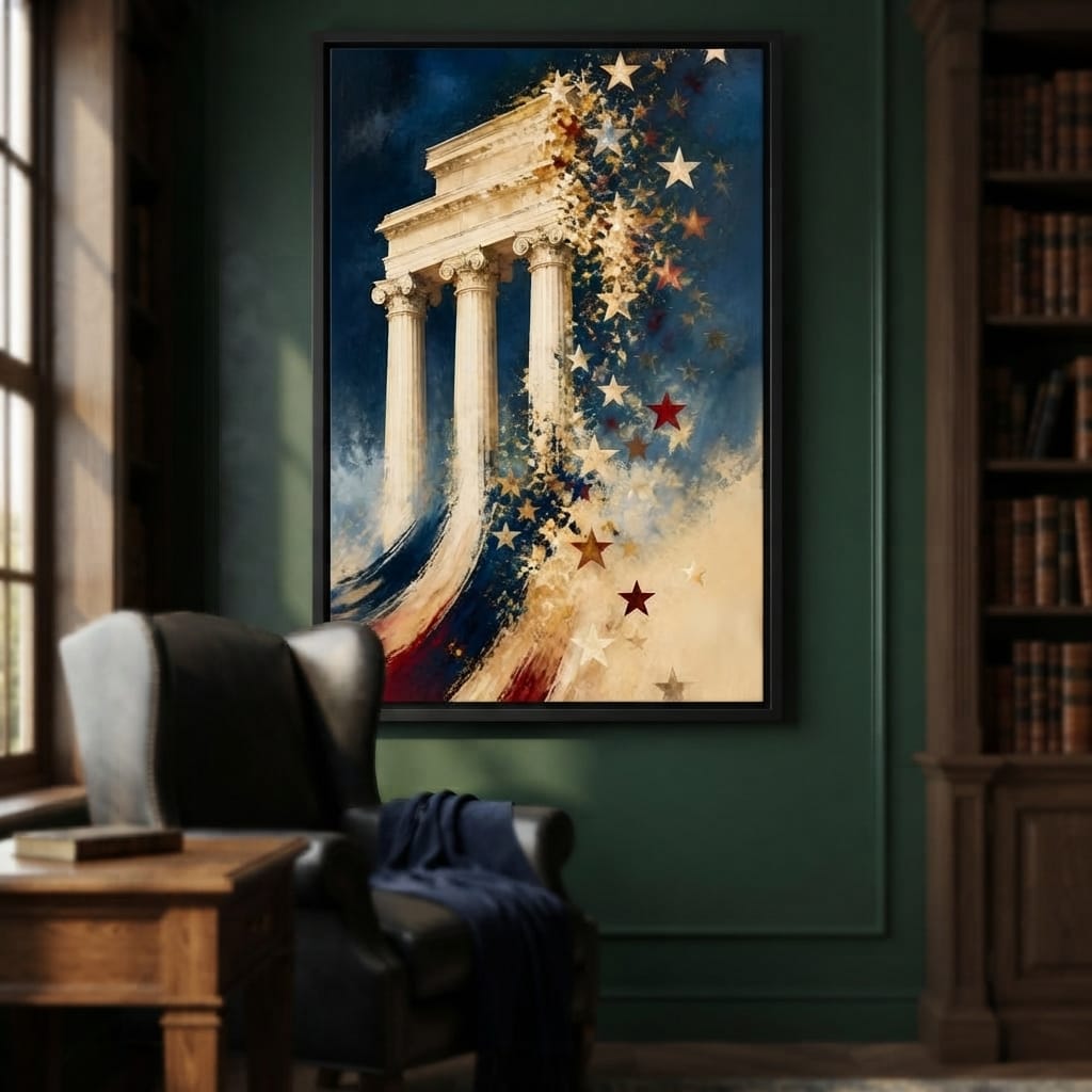 Stellar Pillars Of Democracy Canvas Wall Art