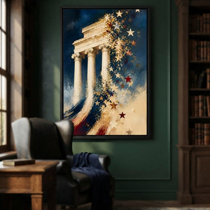Stellar Pillars Of Democracy Canvas Wall Art