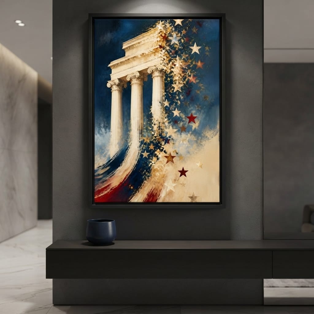 Stellar Pillars Of Democracy Canvas Wall Art