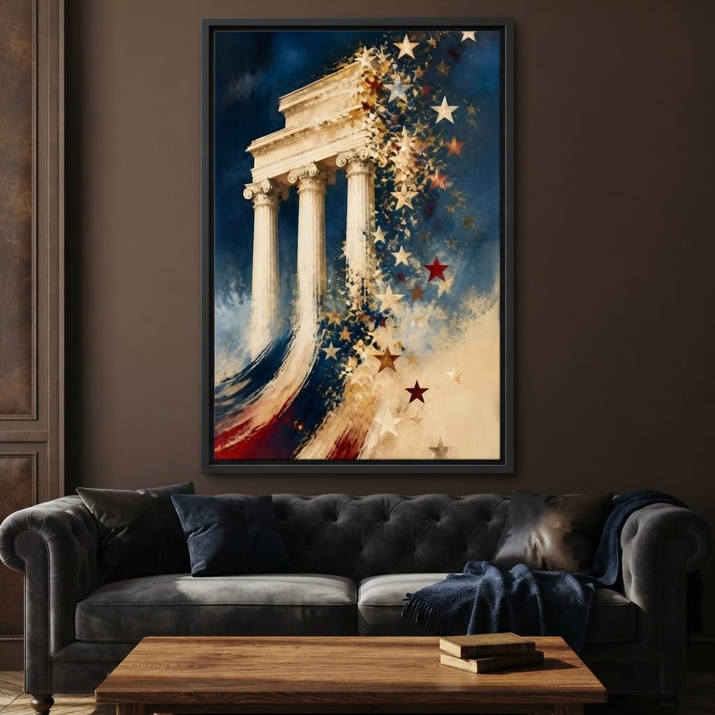 Stellar Pillars Of Democracy Canvas Wall Art