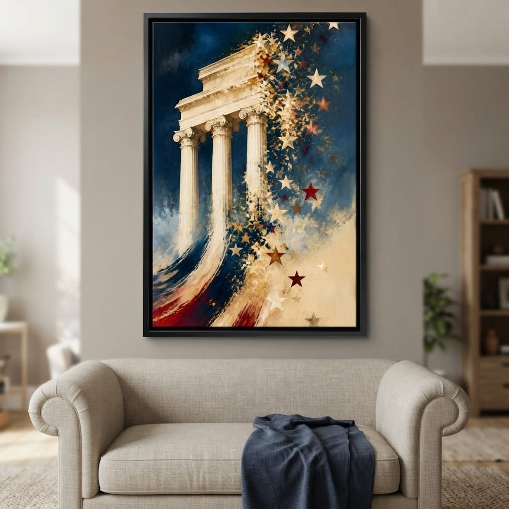 Stellar Pillars Of Democracy Canvas Wall Art
