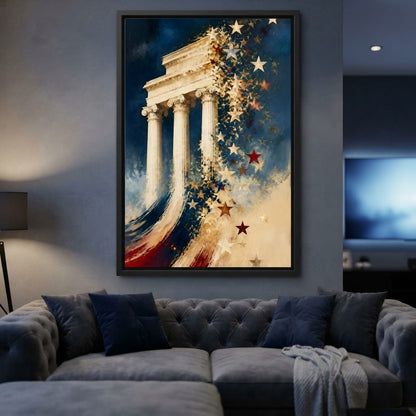 Stellar Pillars Of Democracy Canvas Wall Art
