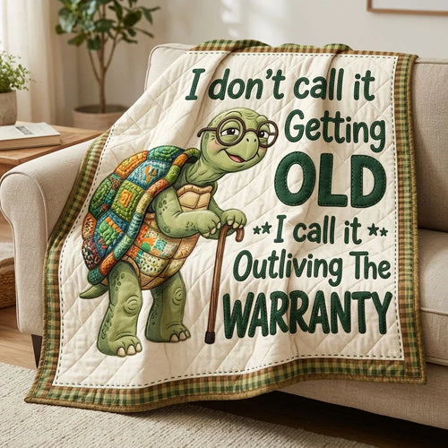 Still Going Strong Turtle Quilt Blanket