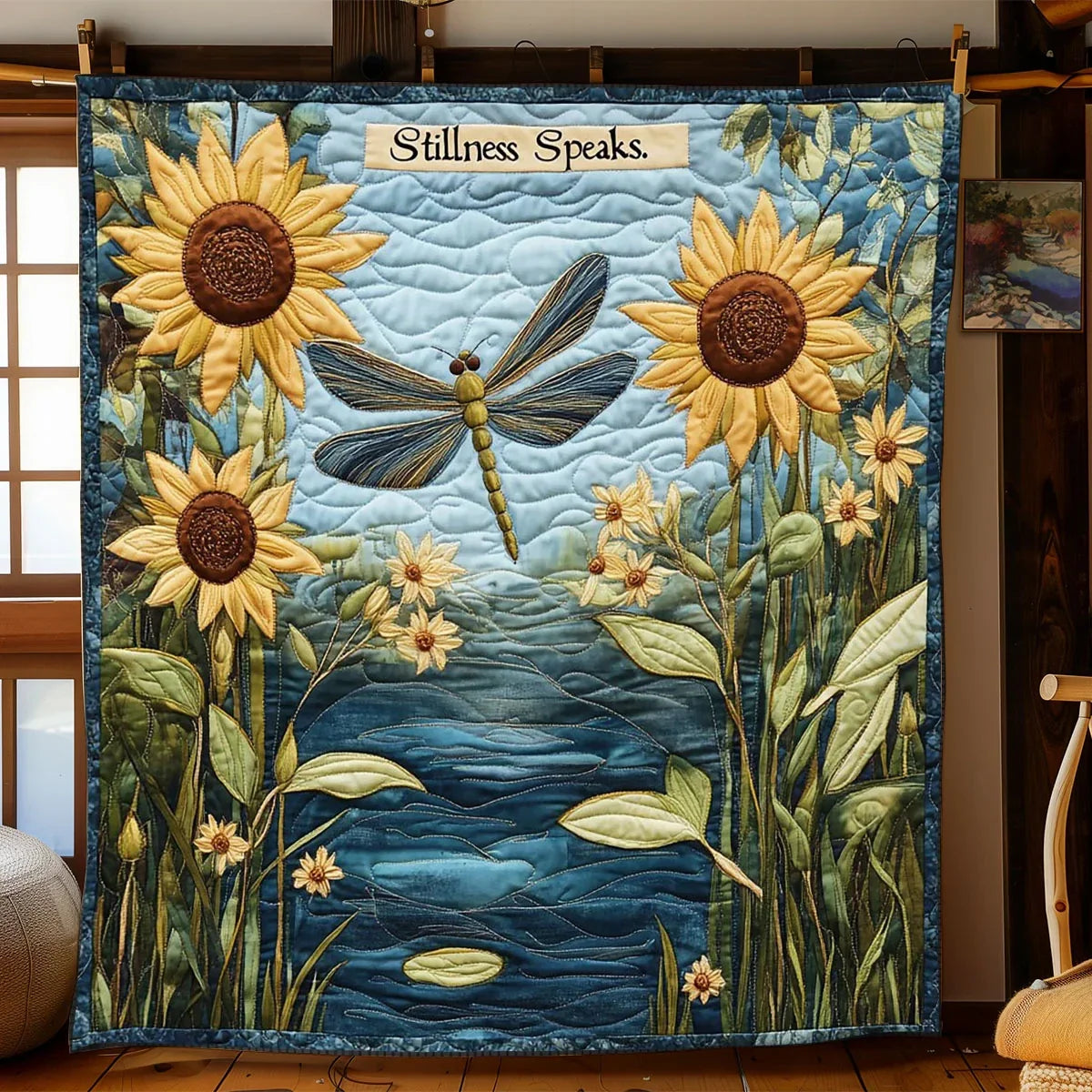 Stillness Speaks Quilt Blanket
