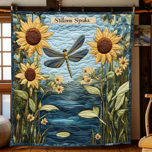 Stillness Speaks Quilt Blanket