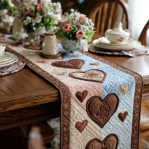 Stitched with Love Quilted Table Runner