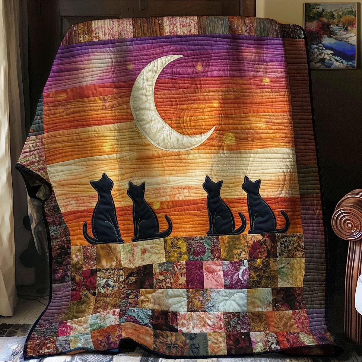 Stitching The Night Quilt Blanket