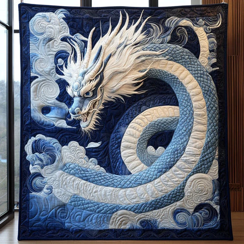 Storm Dragon Quilt Blanket
