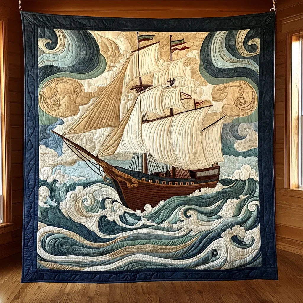 Storm Wave Quilt Blanket
