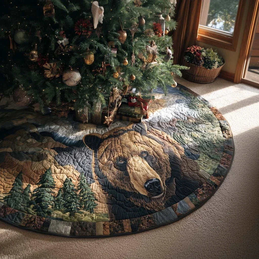 Strength of Nature Christmas Quilted Tree Skirt