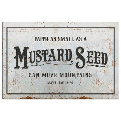 faith as small as a mustard seed can move mountains wall art canvas (Landscape) (view 5)