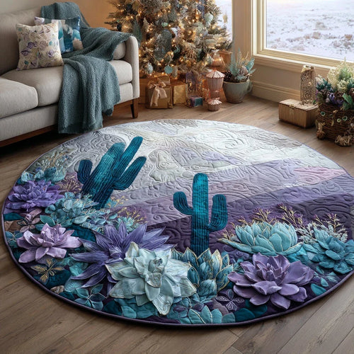Succulent Dream Quilted Round Mat