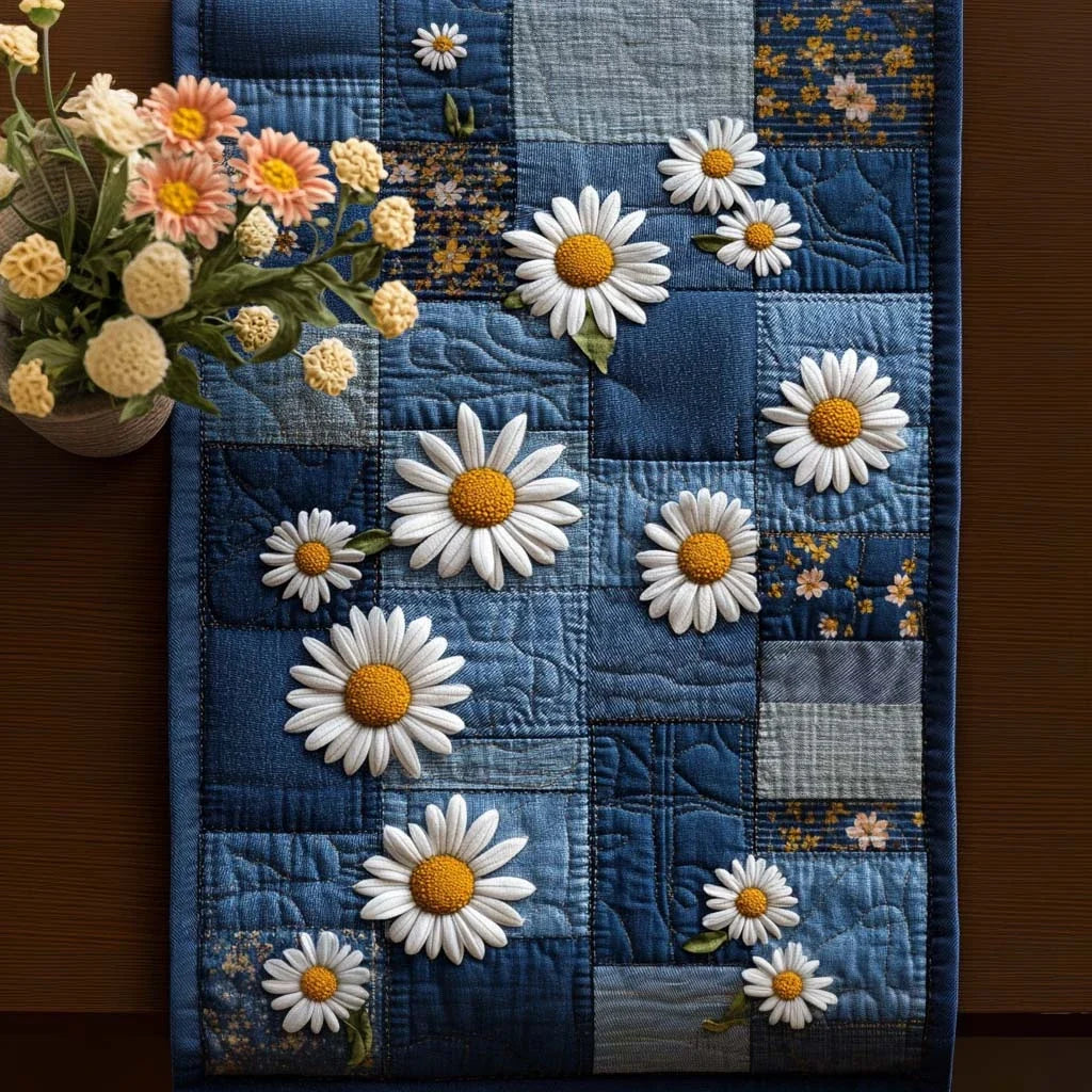 Summer Blossoms Quilted Table Runner