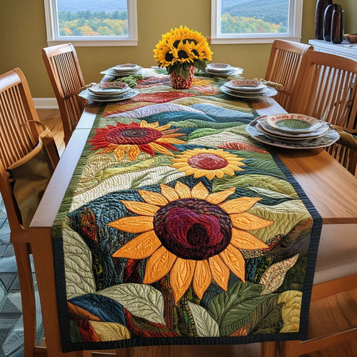 Summer Glow Walk Quilted Table Runner