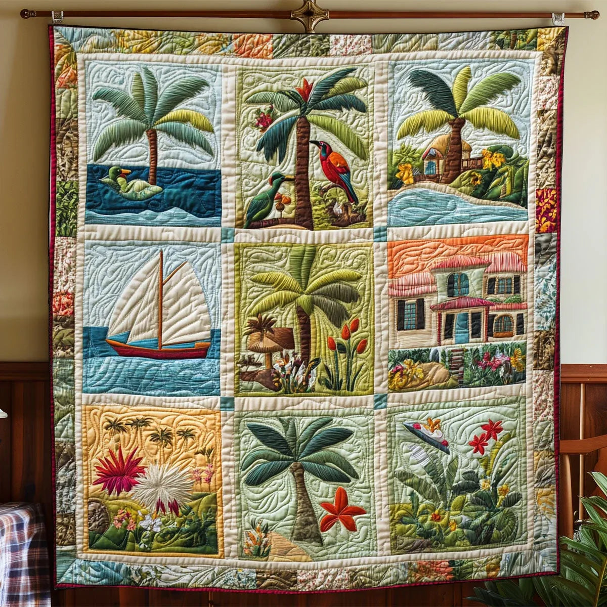 Summer Patchwork Quilt Blanket