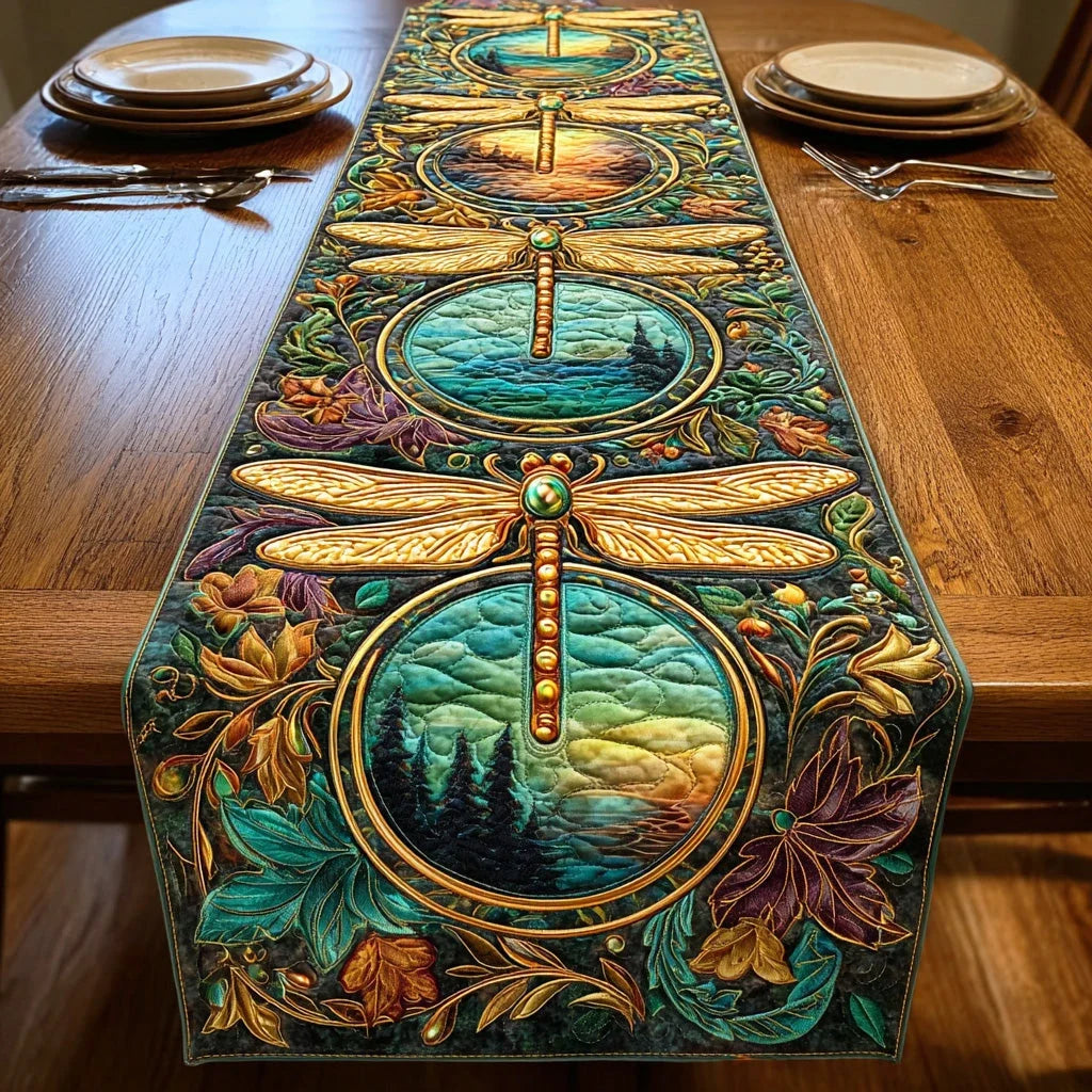 Summer Sky Drift Quilted Table Runner