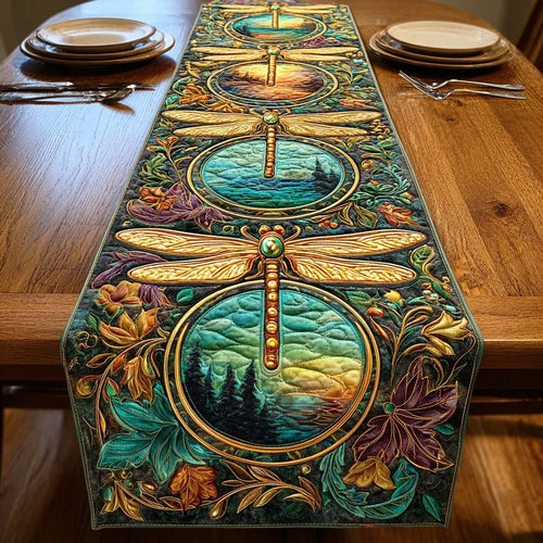 Summer Sky Drift Quilted Table Runner