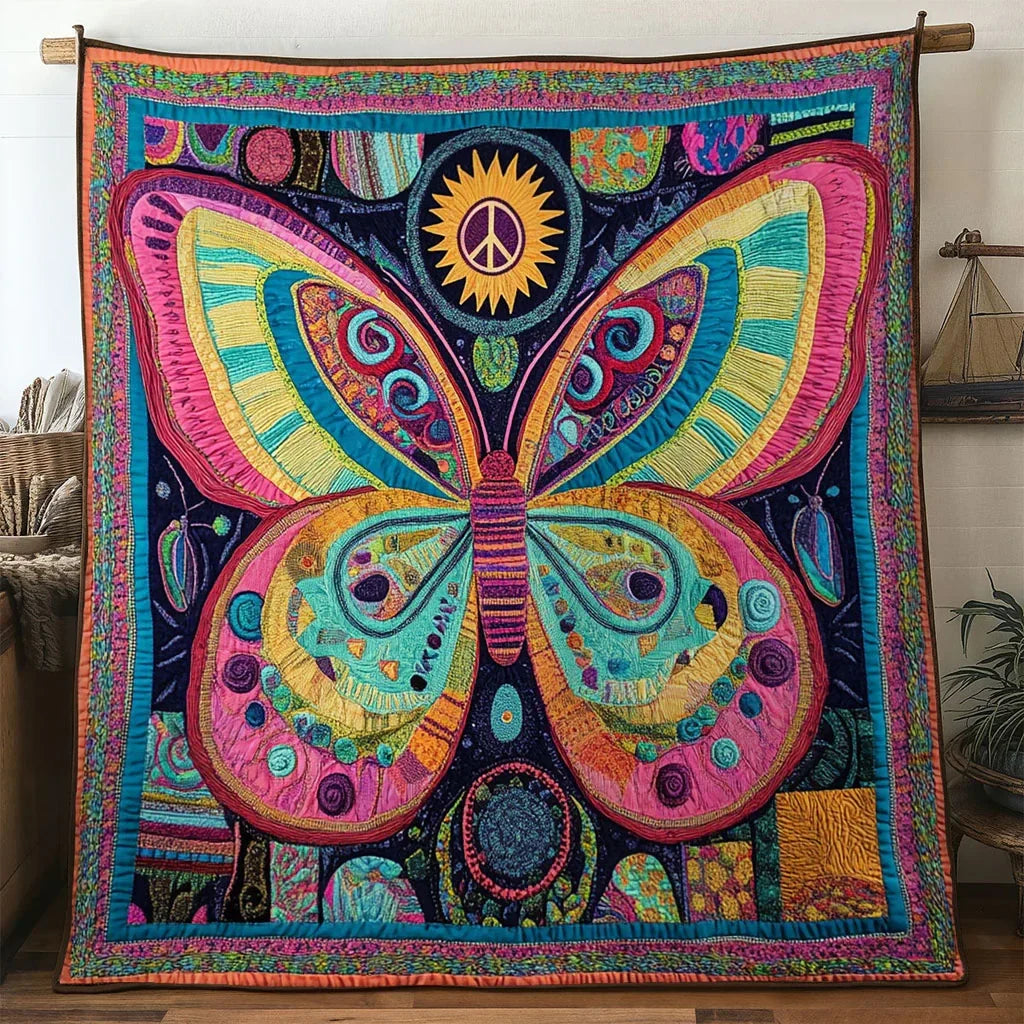 Sun Dance Butterfly Quilt Blanket