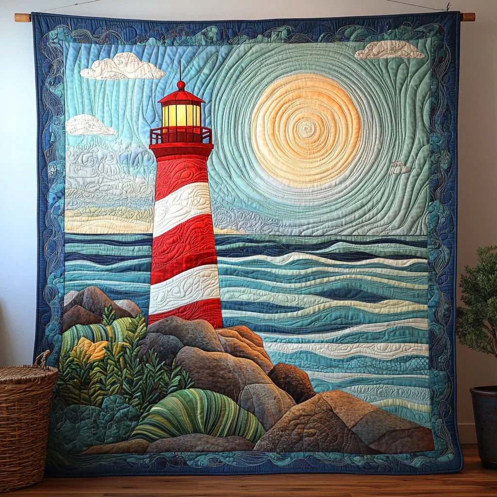Sun Lighthouse Quilt Blanket