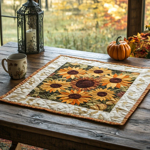 Sunbeam Bloom Quilted Table Topper