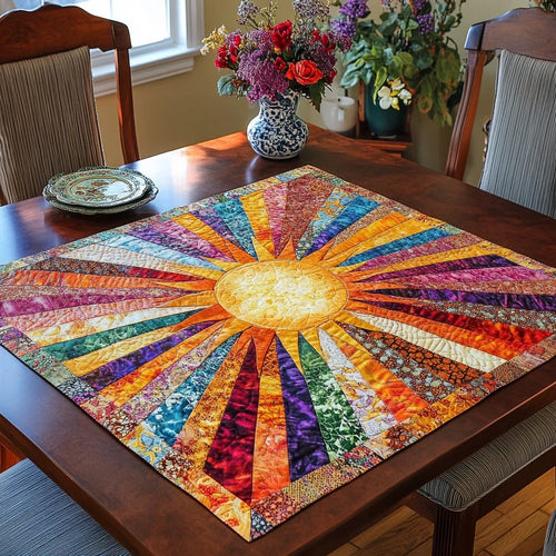 Sunburst Bliss Quilted Table Topper